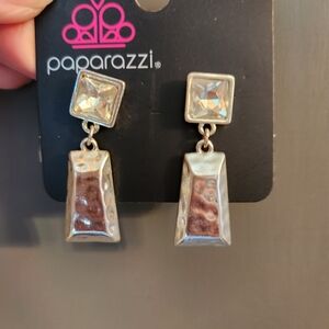 Paparazzi Silver Dangle Earrings